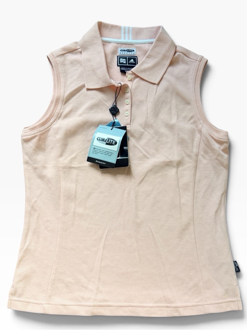 adidas Women’s Sleeveless Polo Tank - Peach NWT Size M